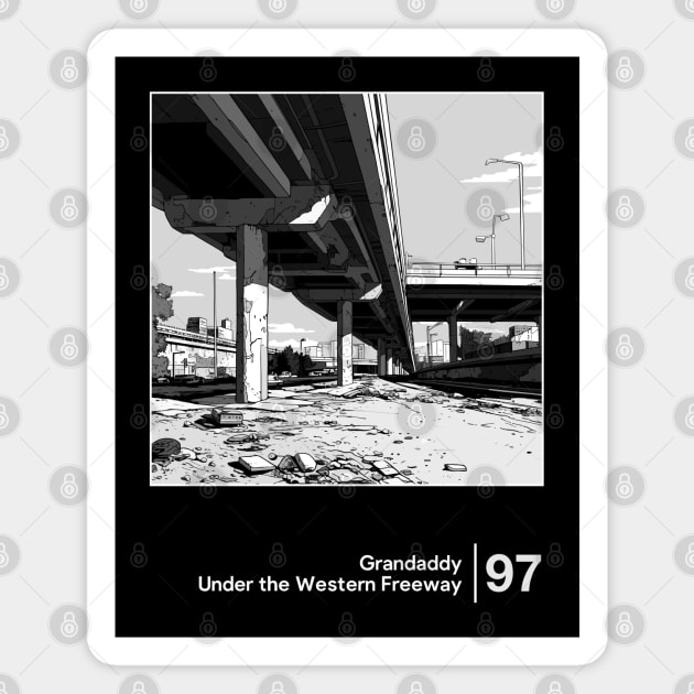 Under the Western Freeway - Minimalist Graphic Fan Artwork Design Magnet by saudade